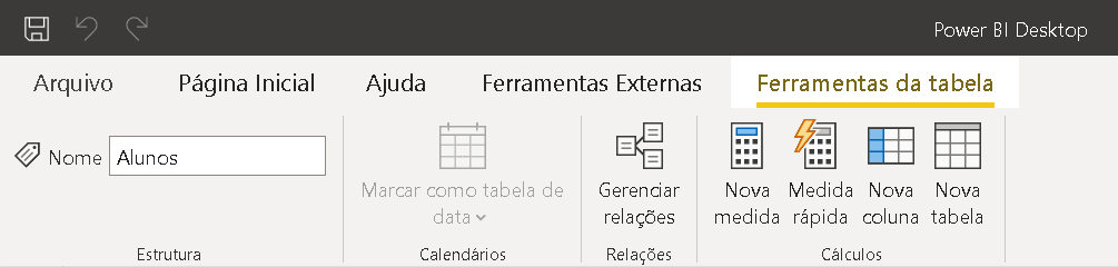 Power BI - Ferramentas - Nova Tabela